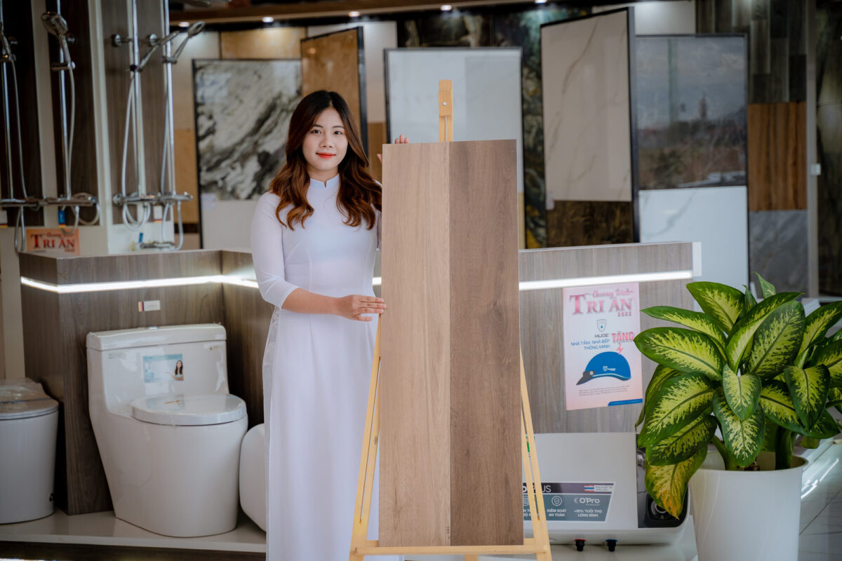 Gạch vân gỗ sáng tự nhiên
