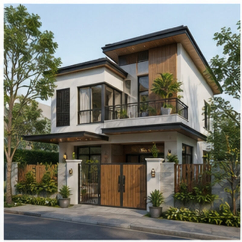 Nhà phố 2 mặt tiền 2 tầng 300m² – Hiện đại
