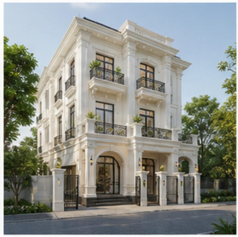 Biệt thự 3 tầng 420m² – Tân cổ điển